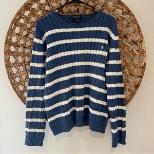 Lauren Ralph Lauren blue and white striped cotton sweater | Ralph Lauren |